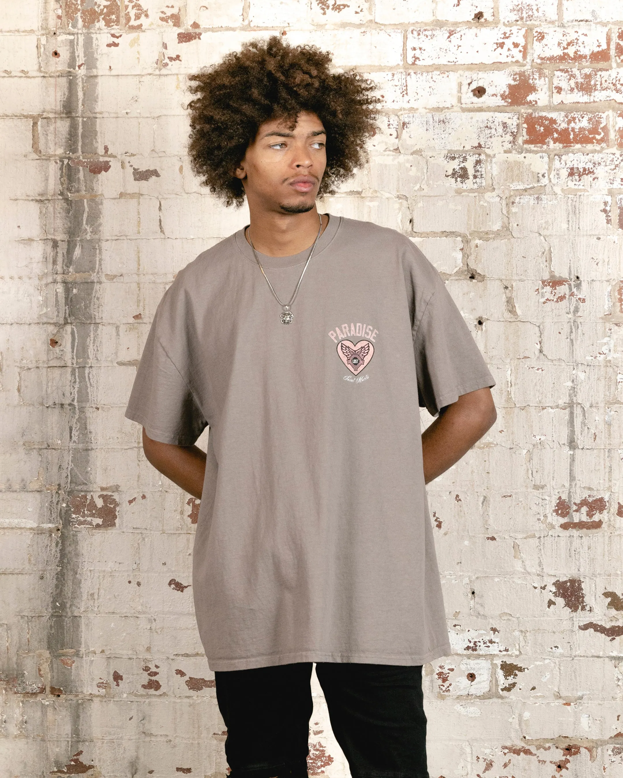 Saint Morta Paradise Lost Lafayette T-Shirt Vintage Brown EasyCare Fabric