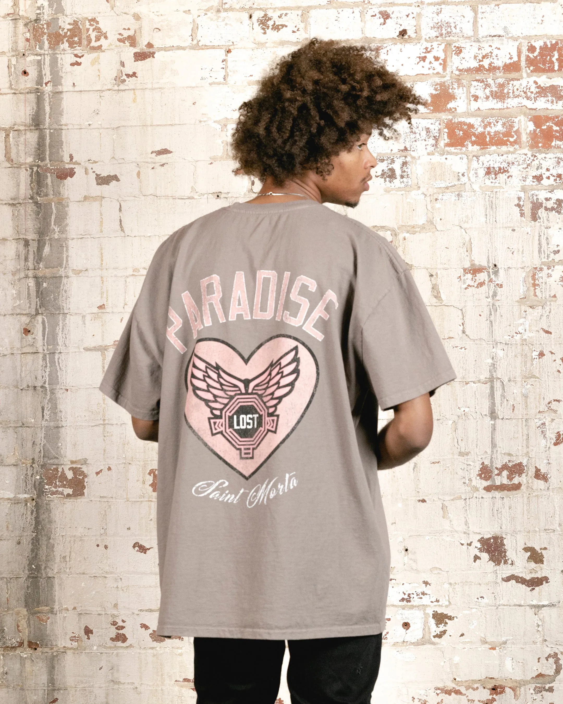 Saint Morta Paradise Lost Lafayette T-Shirt Vintage Brown Classic timelessness