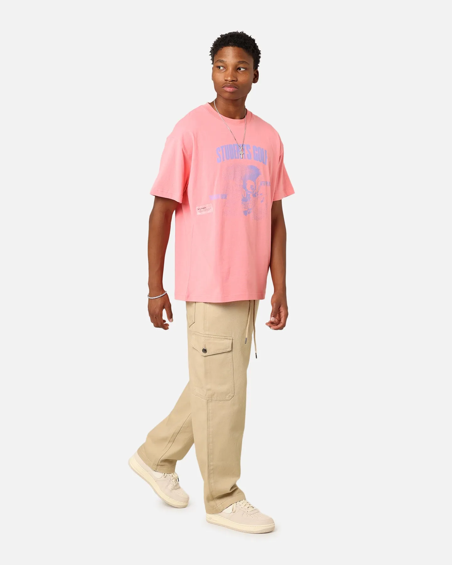 Students Golf Reality T-Shirt Salmon Eco Certified Textile V neck style