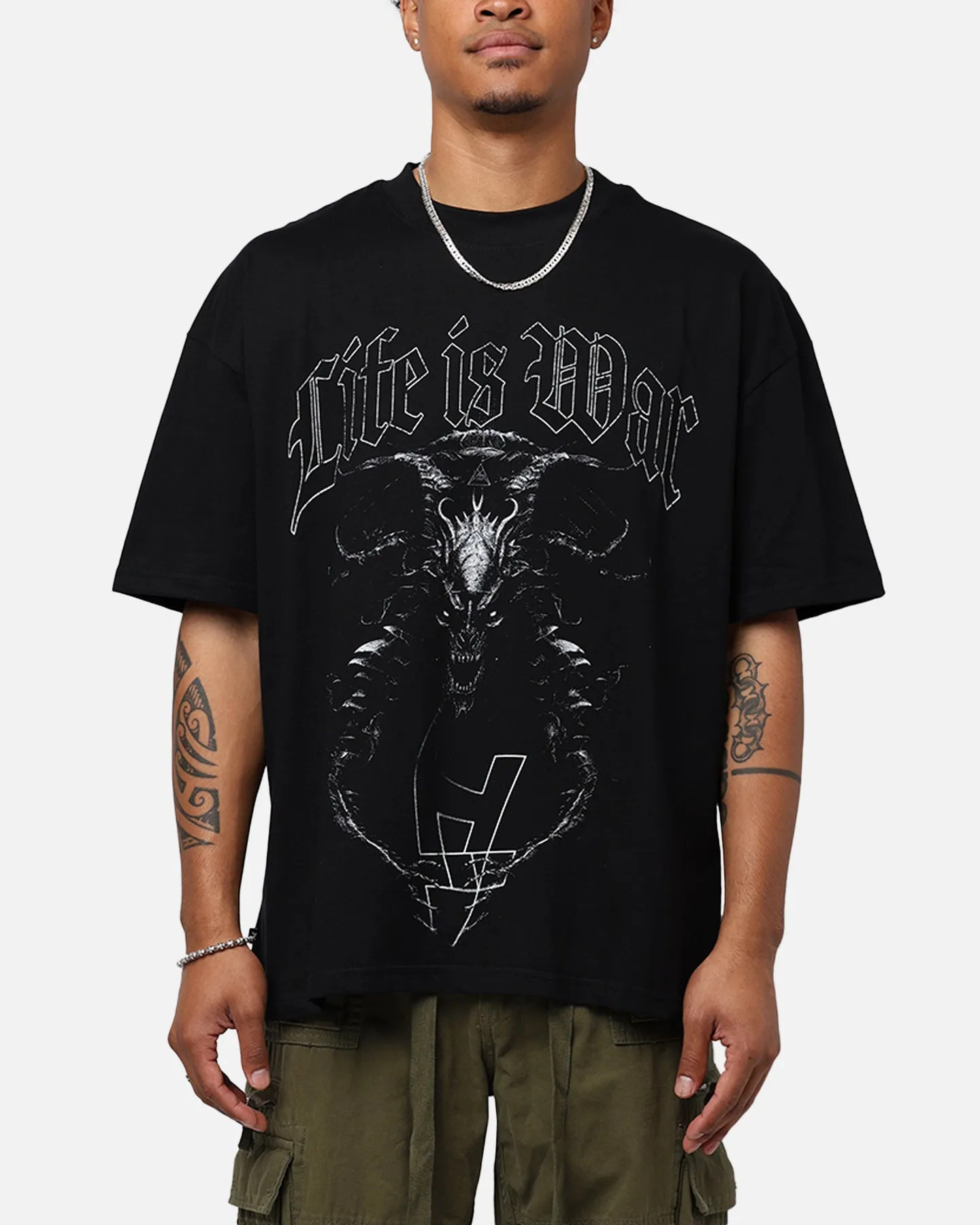 The Anti Order Life Is War T-Shirt Black Chic Style Trend Camping practicality