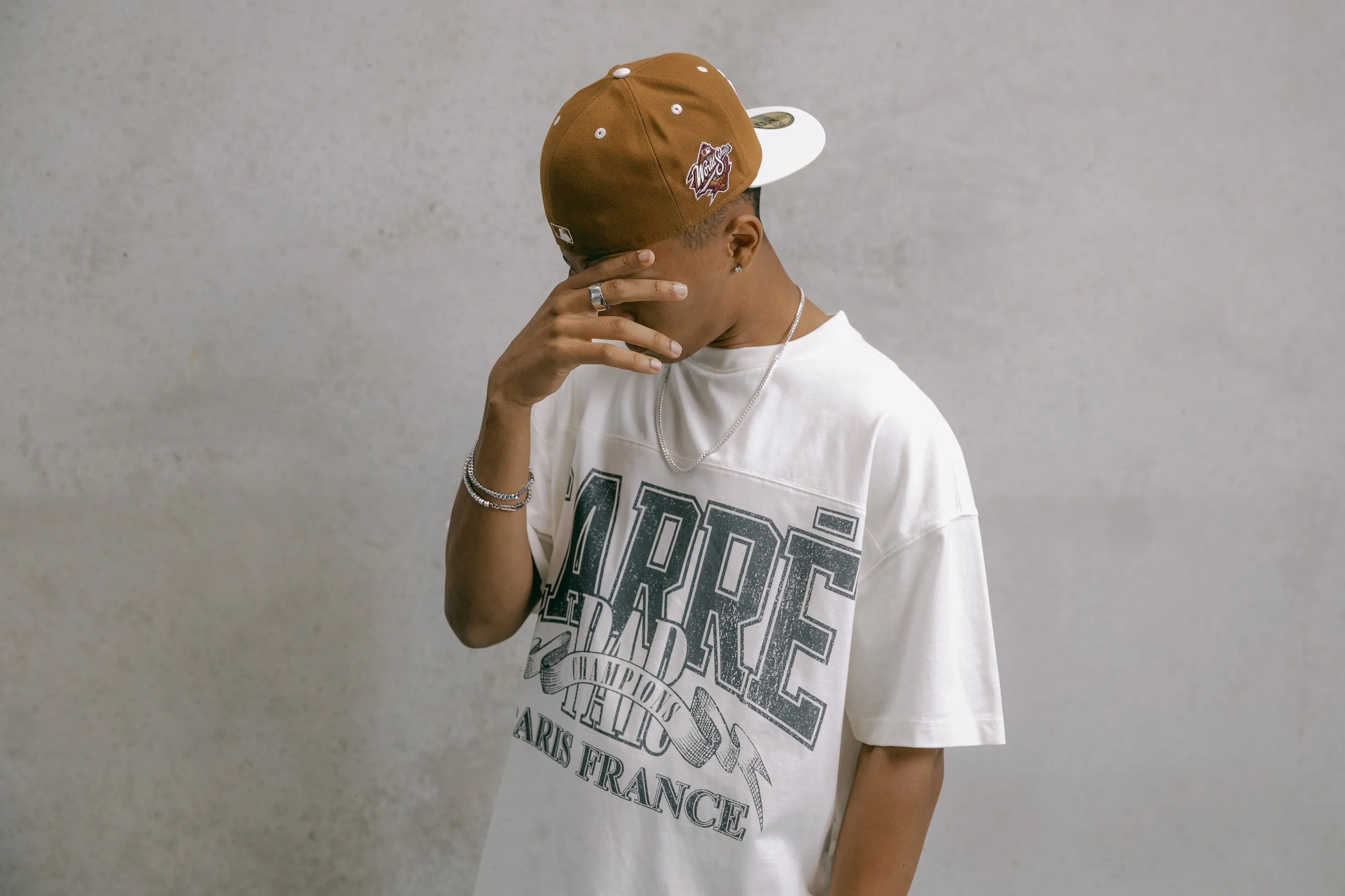 Carr?? Champs G.I Oversized T-Shirt Off White Fashionable Stylish Look