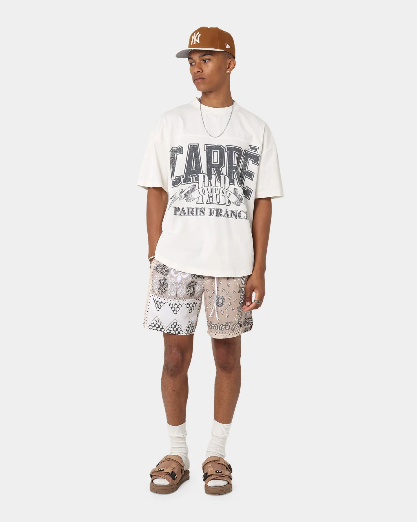 Carr?? Champs G.I Oversized T-Shirt Off White RelaxedFit