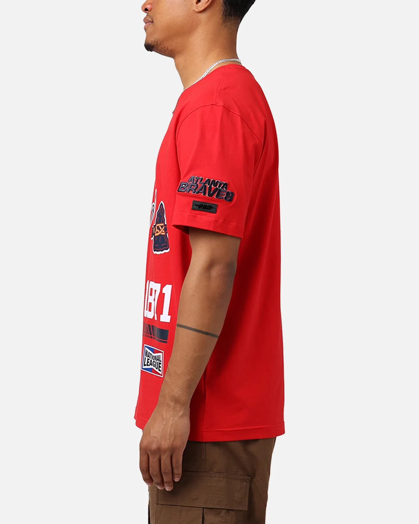 Cozy And Stylish Athletic Wear Pro Standard Atlanta Braves Fast Lane SJ T-Shirt Red