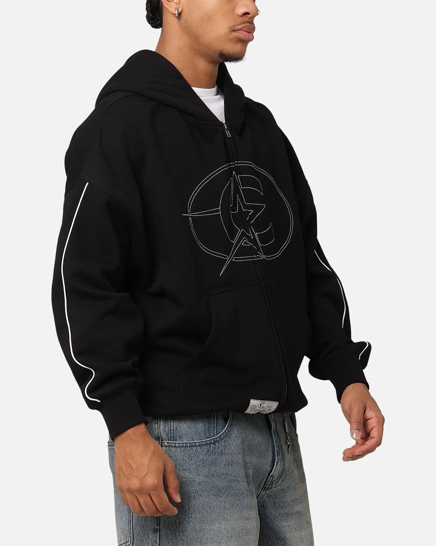 Carre C-Superstar Pipe Zip Hoodie Black Mountain Wear Wallaby like