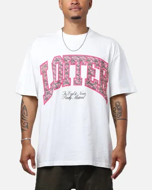Retro All-Day Comfort Wear Loiter Hunter T-Shirt Off-White