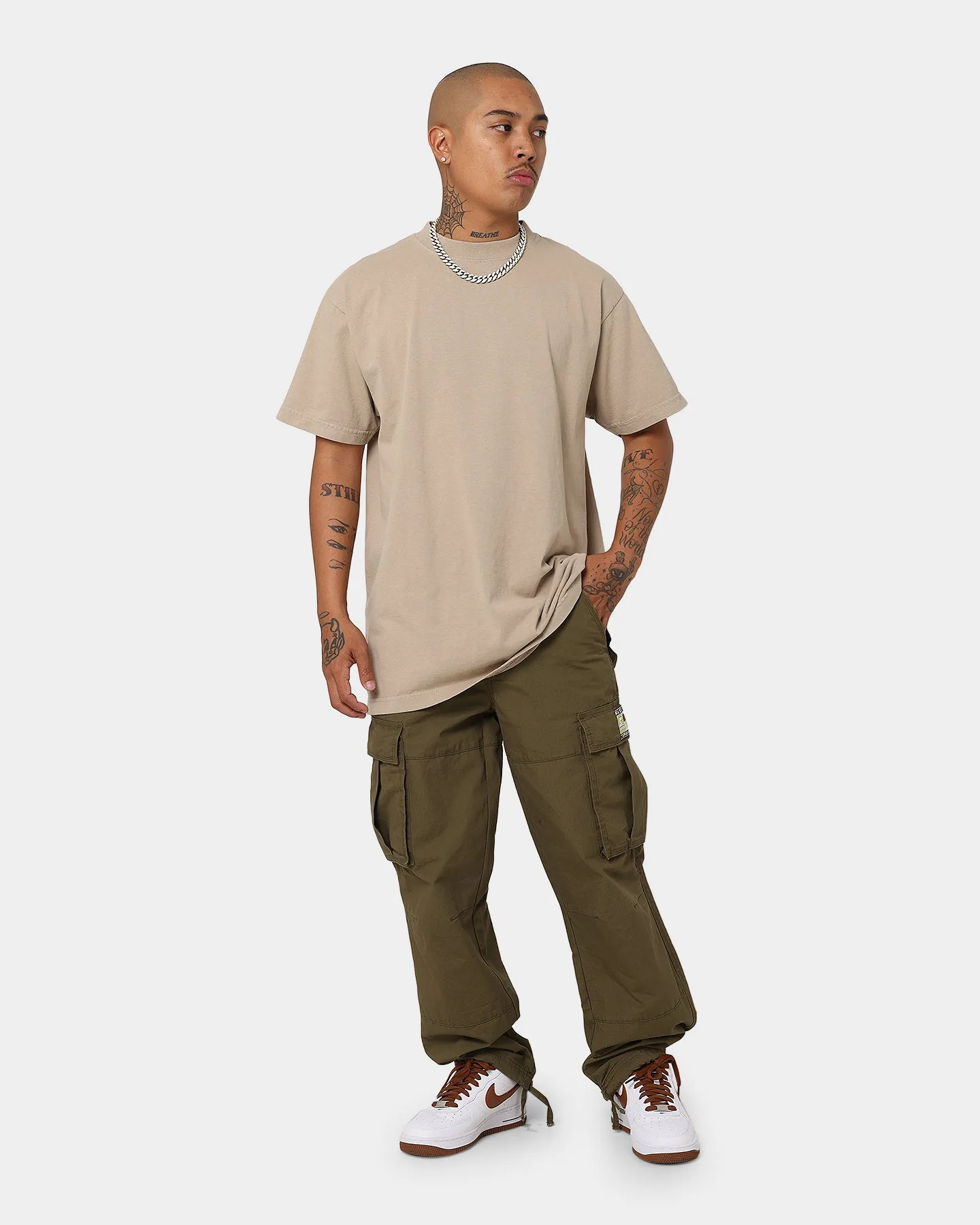 Shaka Wear Max Heavyweight Garment Dye T-Shirt Oatmeal homecoming