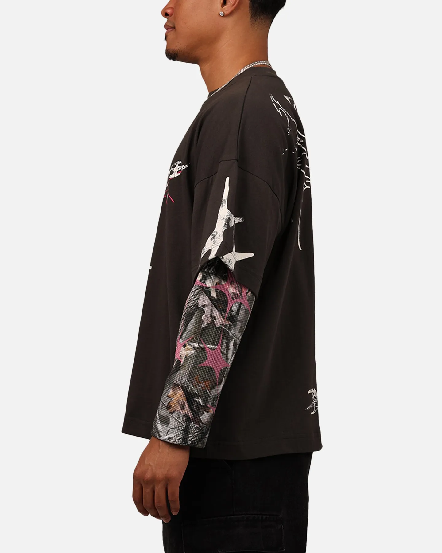 Light Core Frost Glow Loiter Seek N Destroy Long Sleeve T-Shirt Charcoal