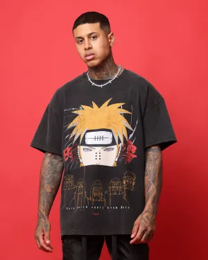 Goat Crew X Naruto Pain Heavyweight Vintage T-Shirt Vintage Black Polka Dot Pattern