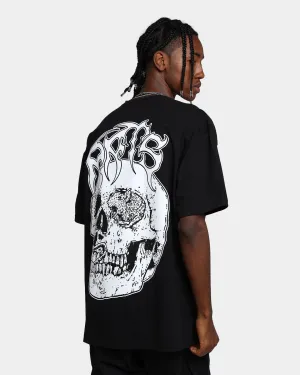 Rats Get Fat X Funeral French Rats Skull T-Shirt Black Cozy Layering