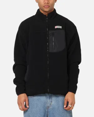 S Double Polar Fleece Jacket Black Smooth Gliding Liners