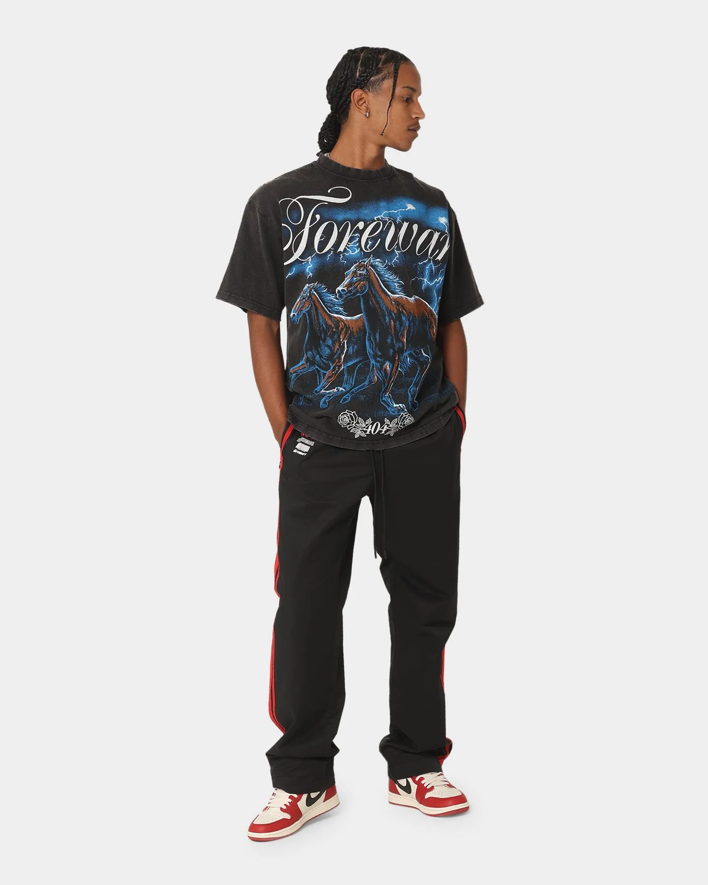404 Night Rider Vintage T-Shirt Vintage Black Smooth Jersey Texture