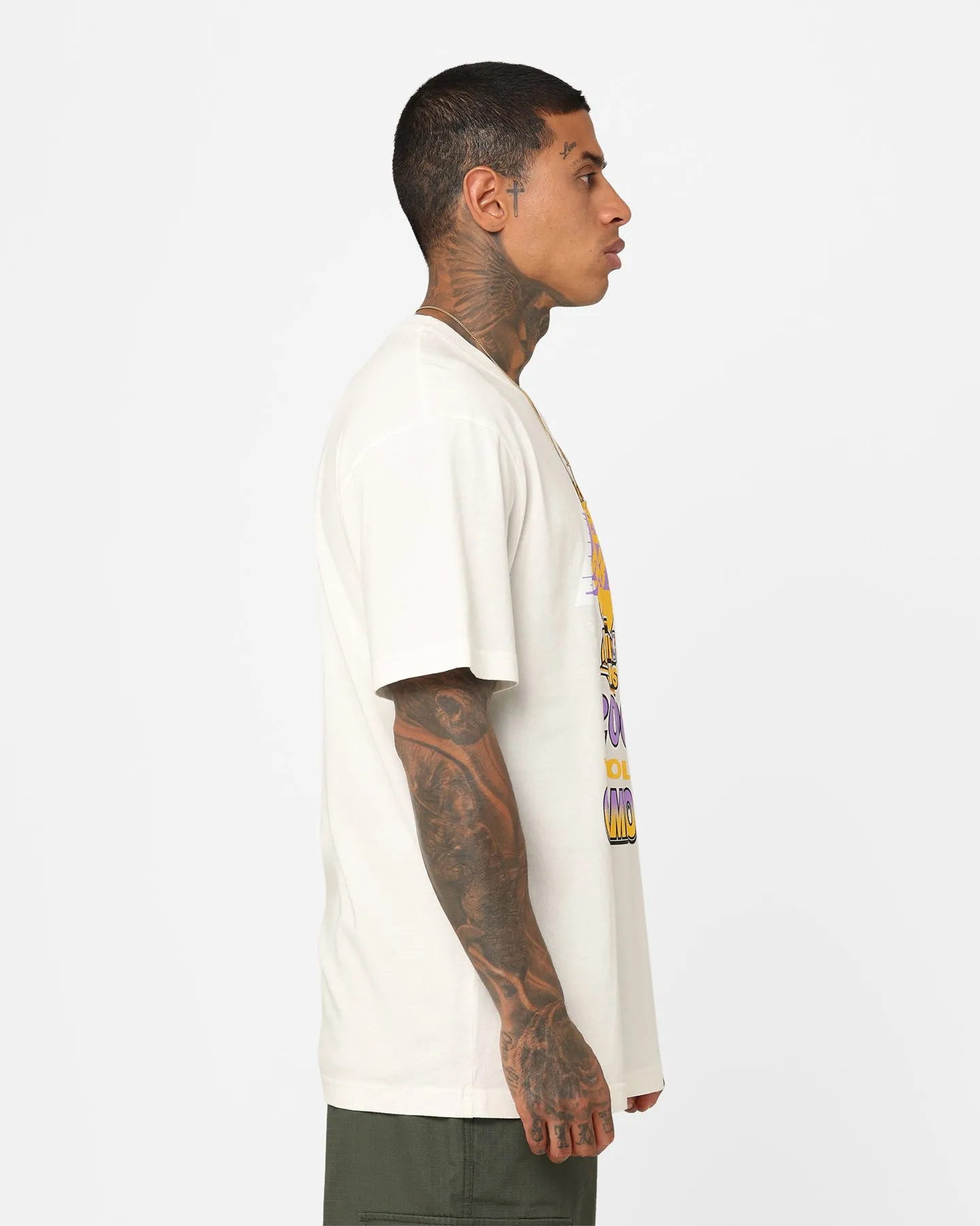 Mitchell & Ness Los Angeles Lakers 2000 World Champions T-Shirt Vintage White Seamless Edging