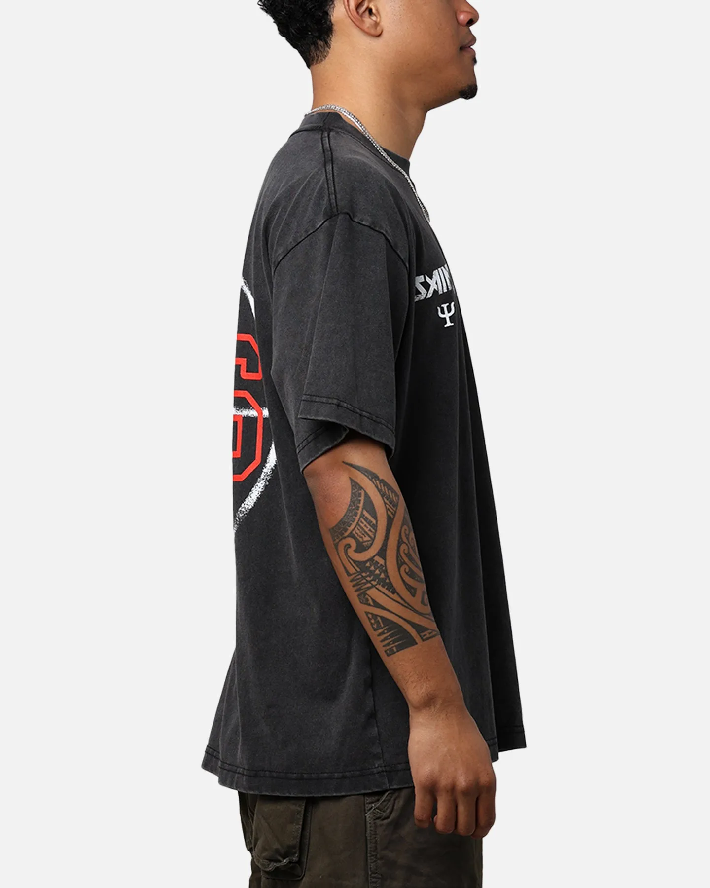 Lightweight Weave EasyCare Fabric Saint Morta Death Wish Patrol T-Shirt Vintage Black