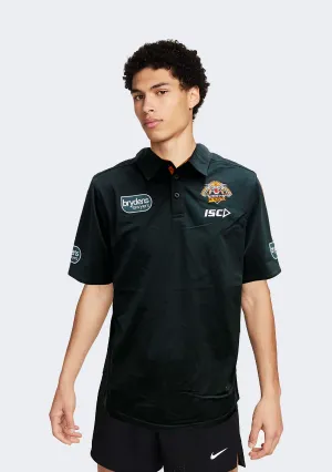 WrinkleResistant Finish Tagless Neck Label ISC Men??s Wests Tigers Players Polo
