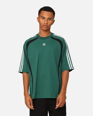 Adidas Oversized T-Shirt Collegiate Green Layered Look Street Casual