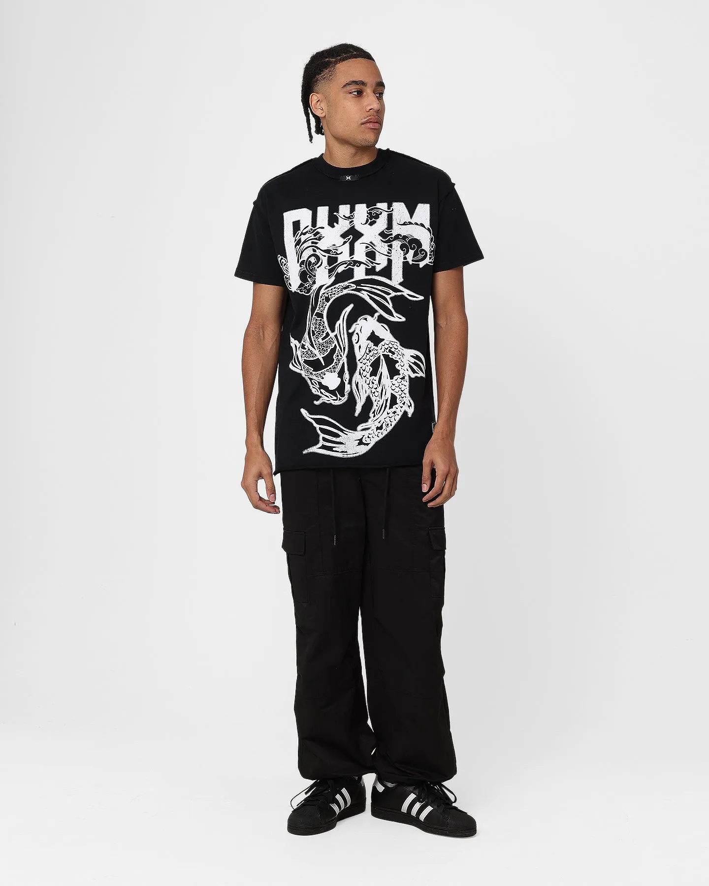DXXMLIFE Koizen Oversized Vintage T-Shirt Vintage Black Travel Fashion Soft Finish