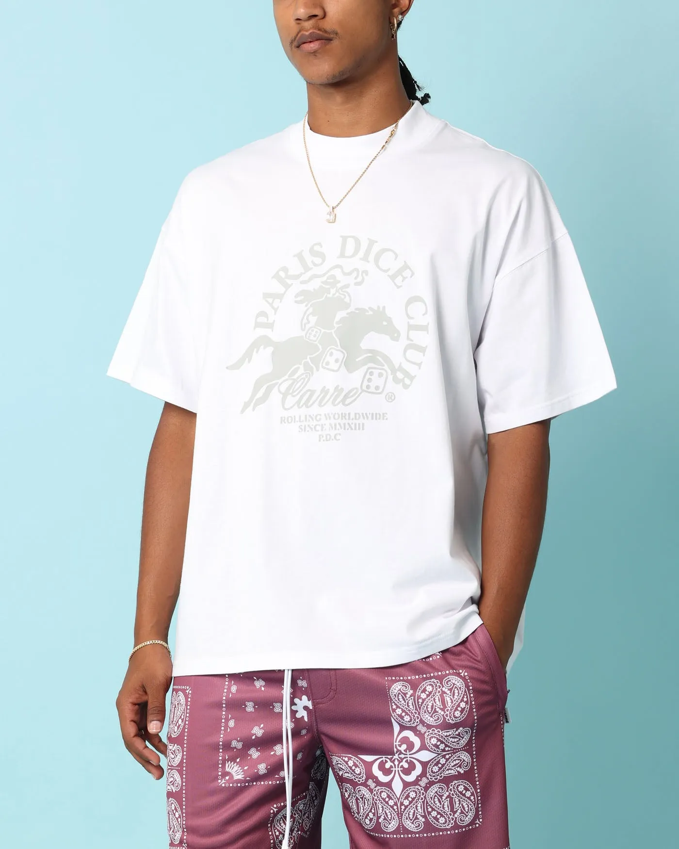 Comfort and Fit Carr?? Stallion Oversized T-Shirt White