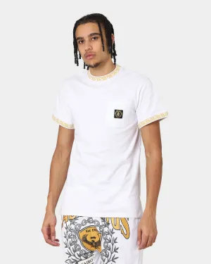 Trendy Fabric Athletic and Cool Last Kings Territorial Rib Short Sleeve T-Shirt White