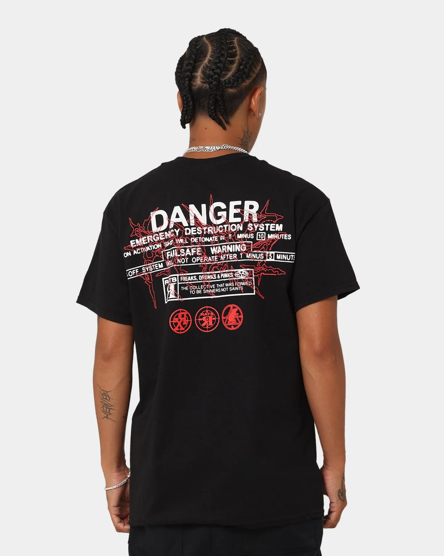 Rats Get Fat Without Warning T-Shirt Black Chic Fit Eco Conscious Production