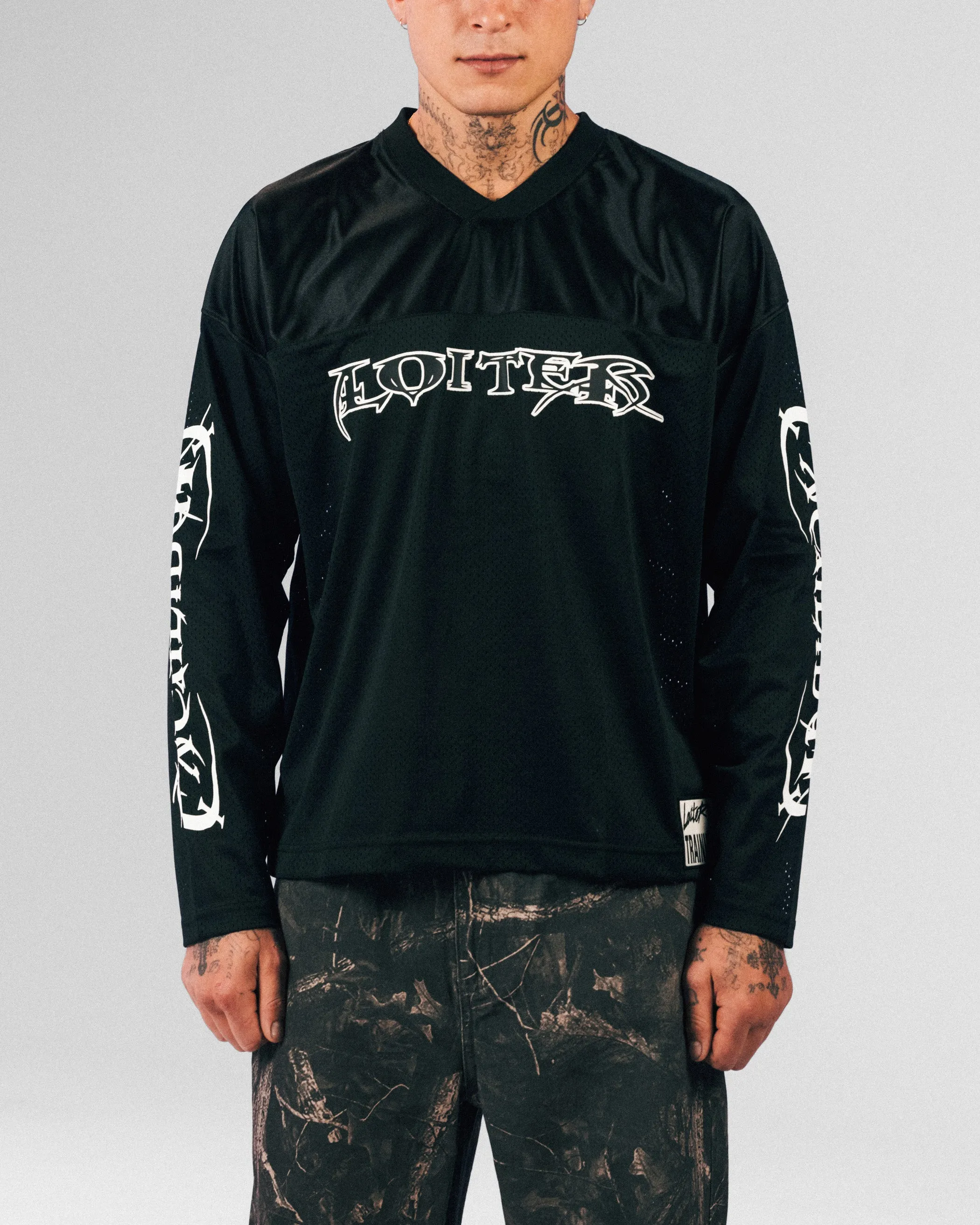 Loiter Long Sleeve Training Jersey Black Chic Design breathable materials