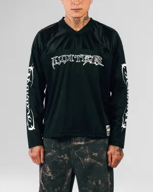 Loiter Long Sleeve Training Jersey Black Chic Design breathable materials
