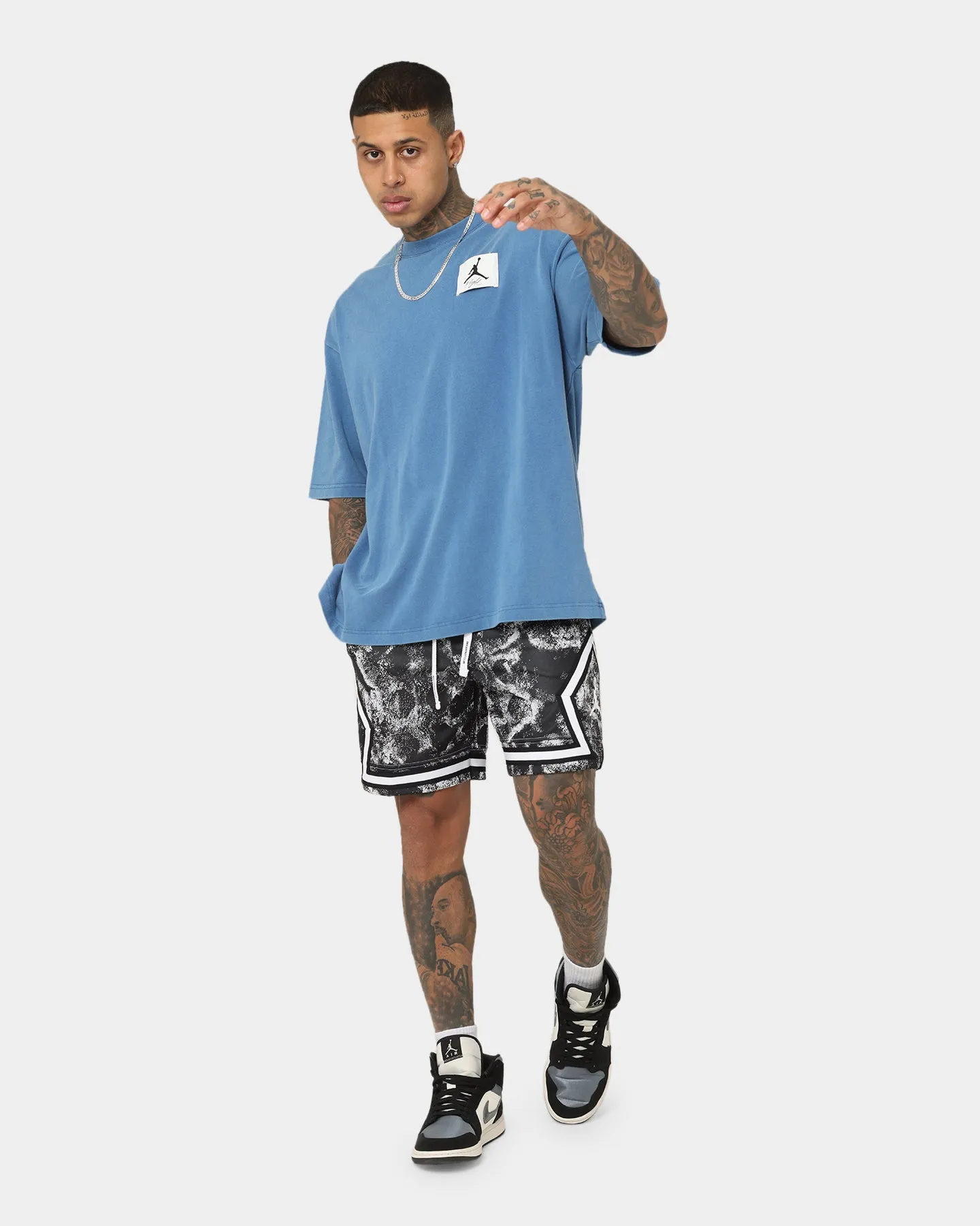 Comfortable Design Jordan Flight Essential Washed Oversized T-Shirt True Blue