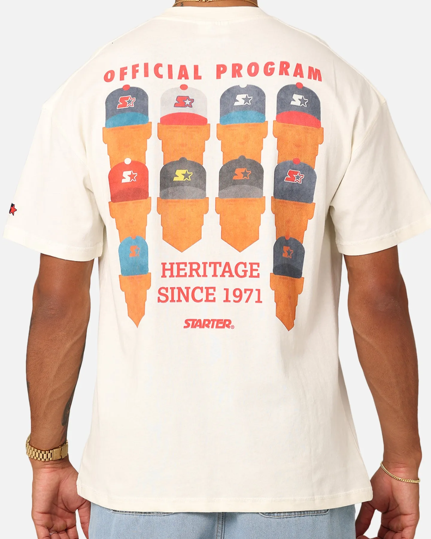 Simple Wear Starter Hat Game T-Shirt Off White