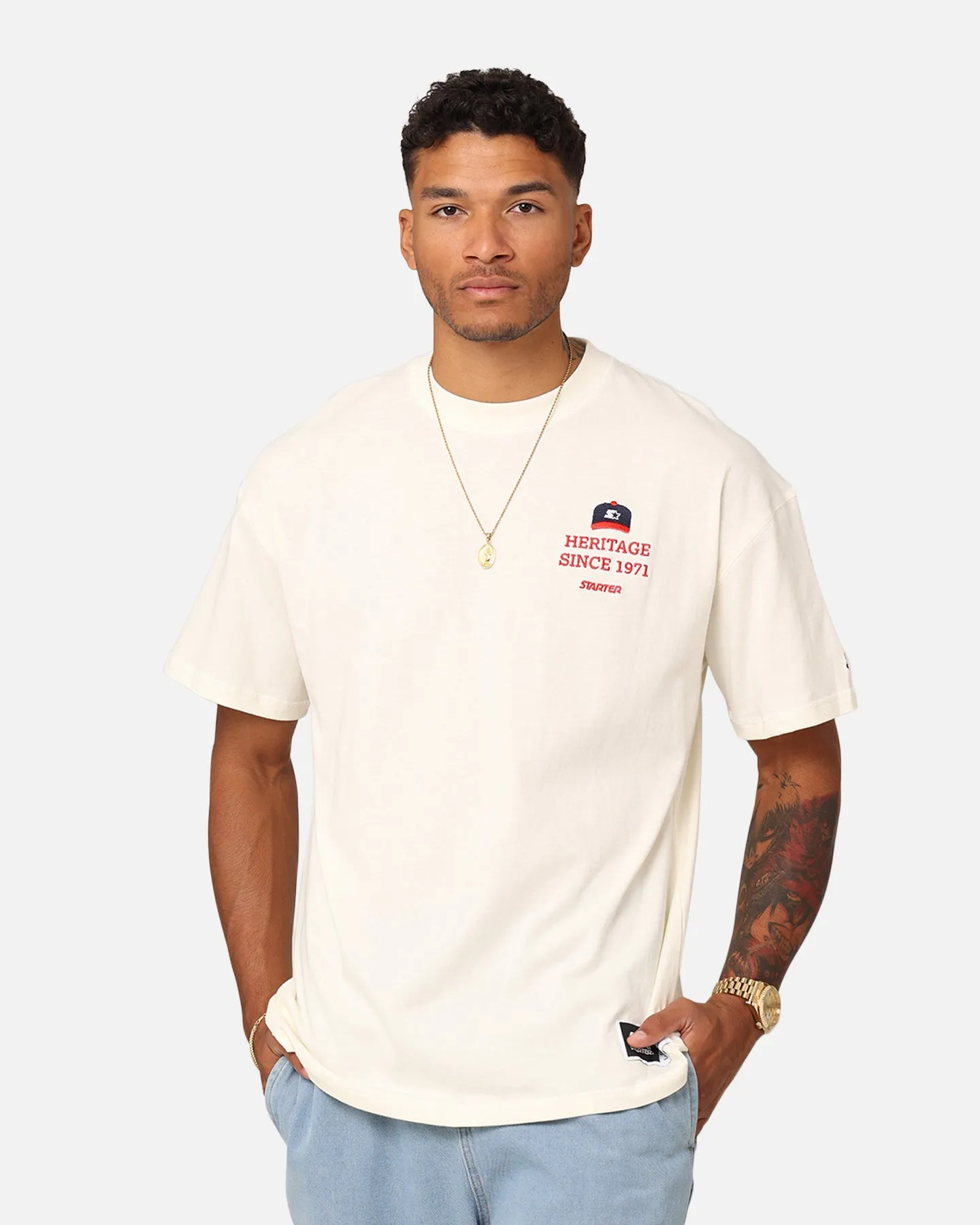 Trendy Basics Starter Hat Game T-Shirt Off White