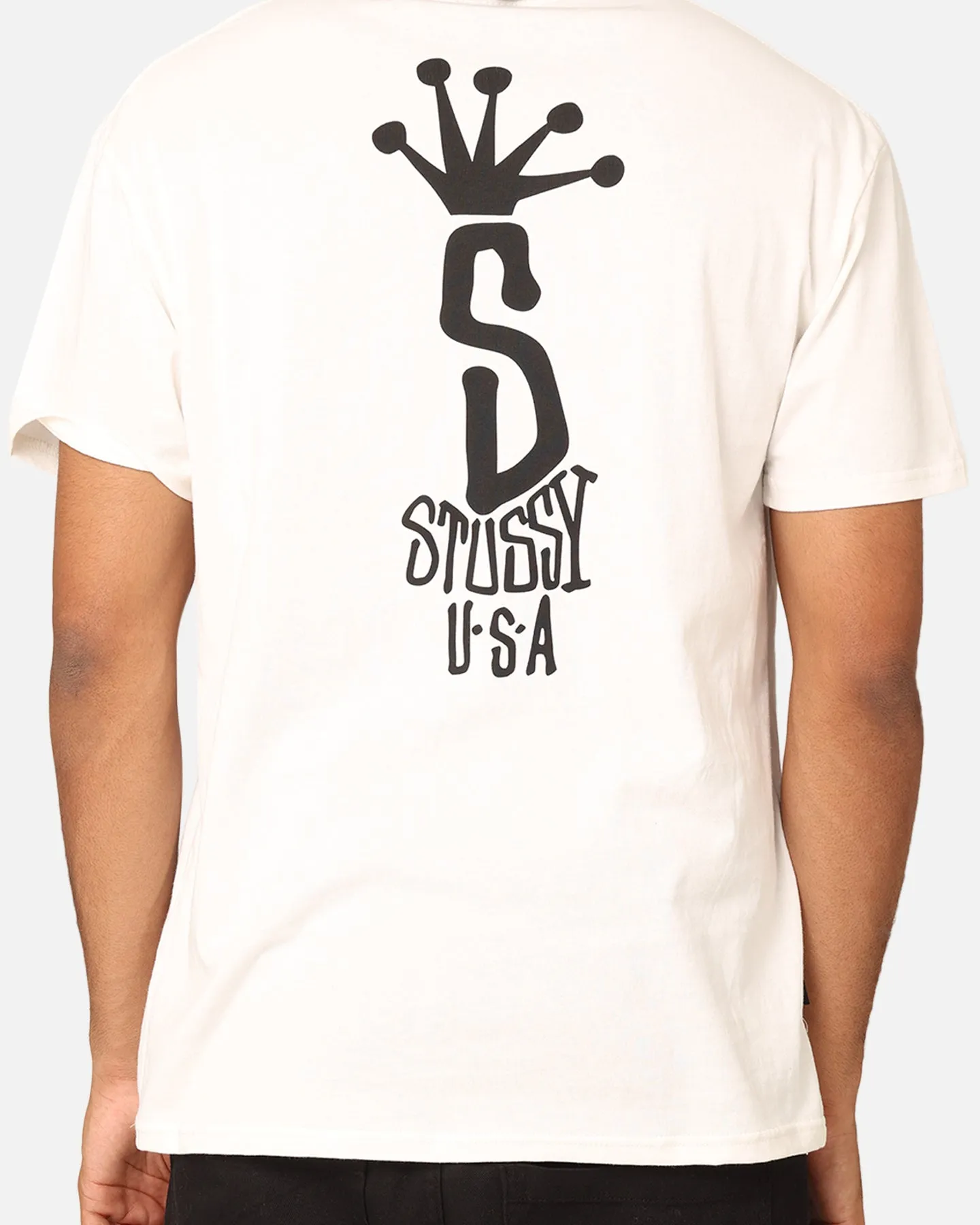 Hygroscopic Fiber Stylish Comfort Stussy Big S LCB T-Shirt White