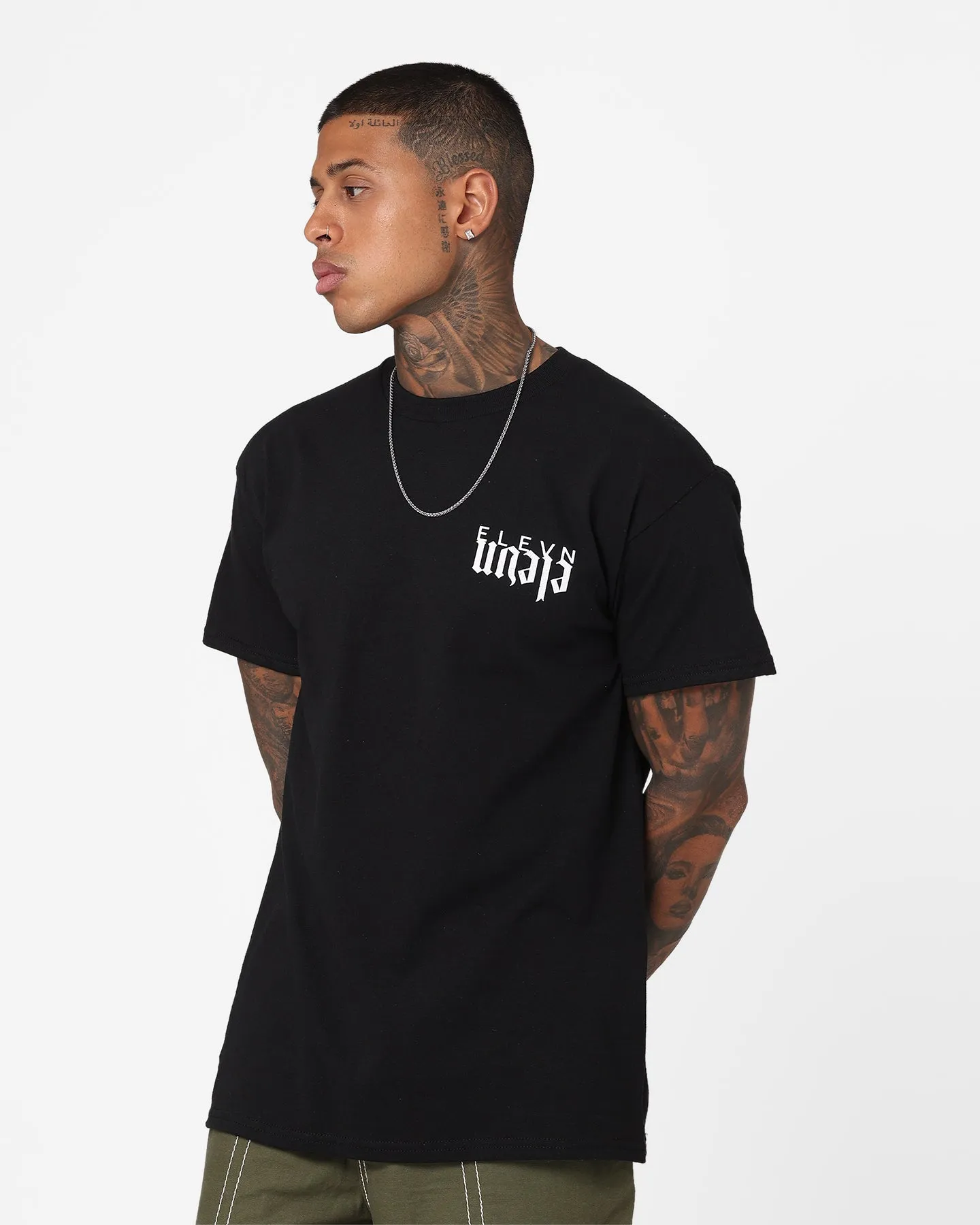 Elevn Clothing Co Upside T-Shirt Black Sporty essentials