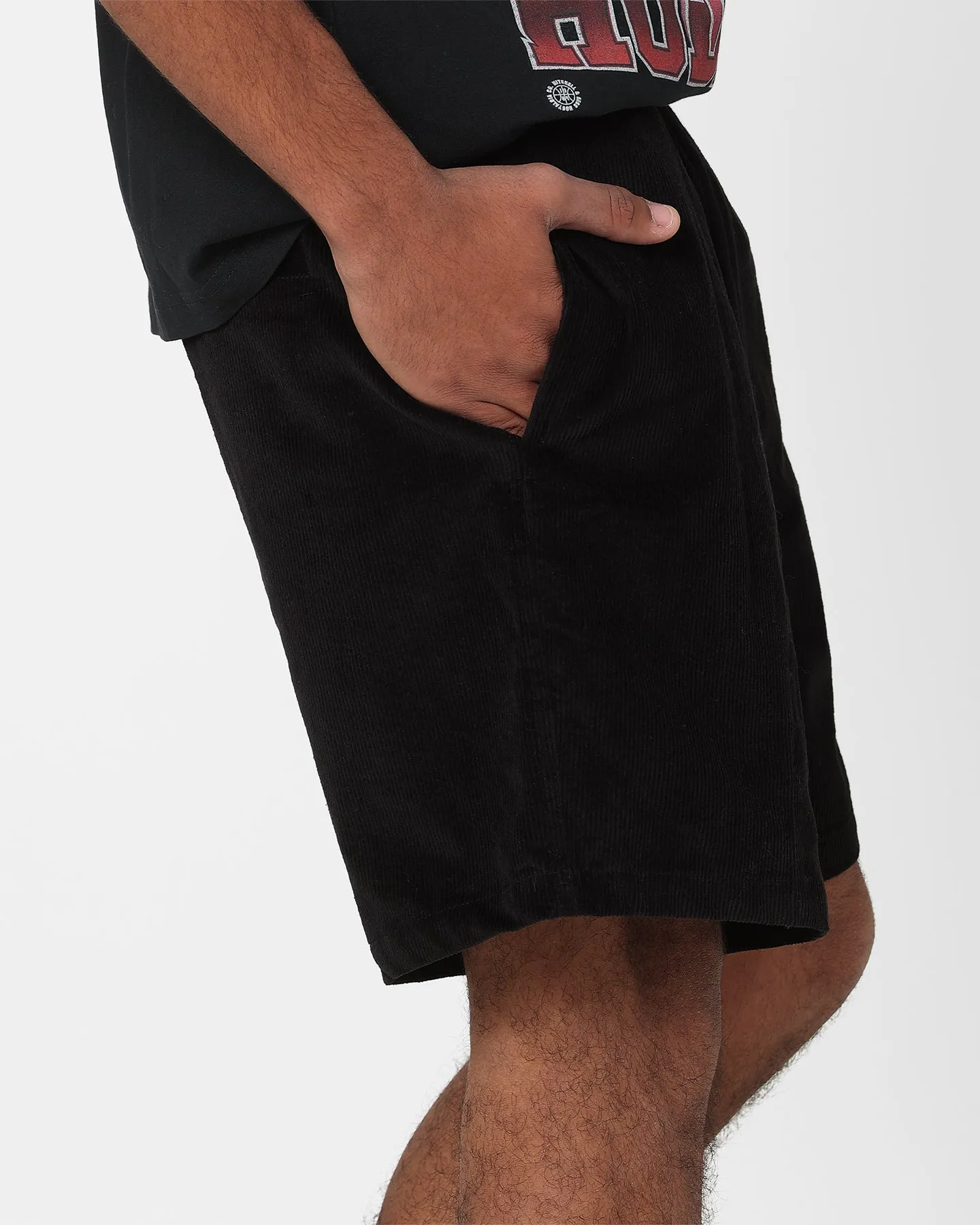 Mitchell & Ness Chicago Bulls Letterman Shorts Black Light Reflective Trim