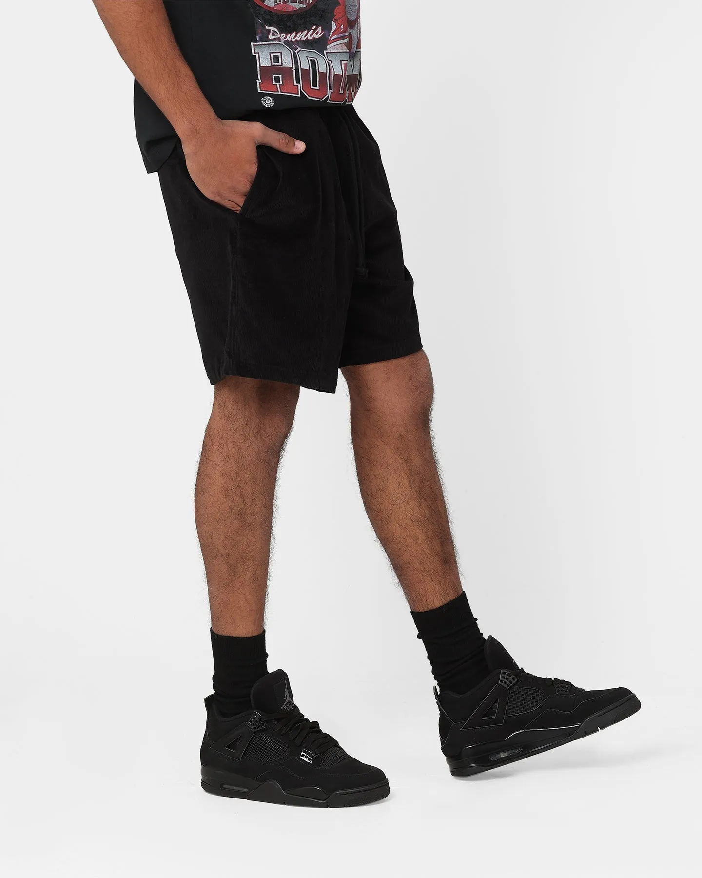 Mitchell & Ness Chicago Bulls Letterman Shorts Black Active Look