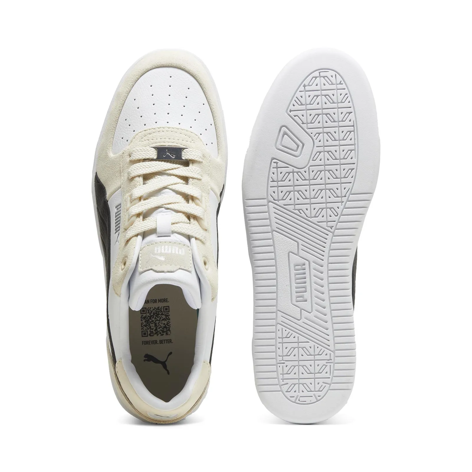 Puma Caven 2.0 Lux SD Mens Off White/Blk Non Slip Tread Pattern