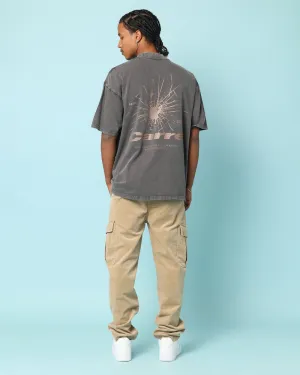 spandex blend Carr?? Blasted Oversized T-Shirt Washed Charcoal