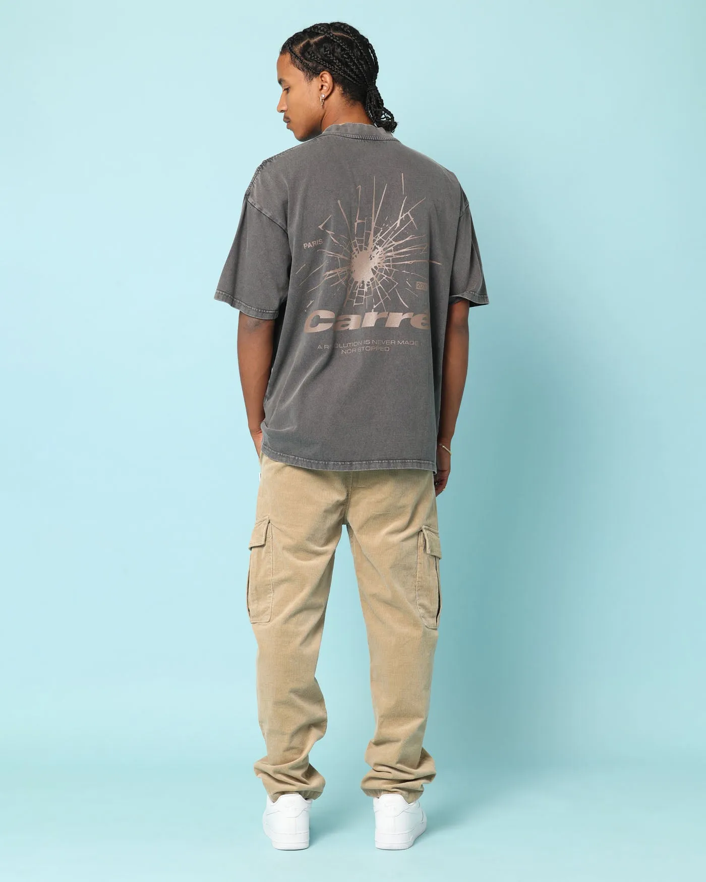 spandex blend Carr?? Blasted Oversized T-Shirt Washed Charcoal