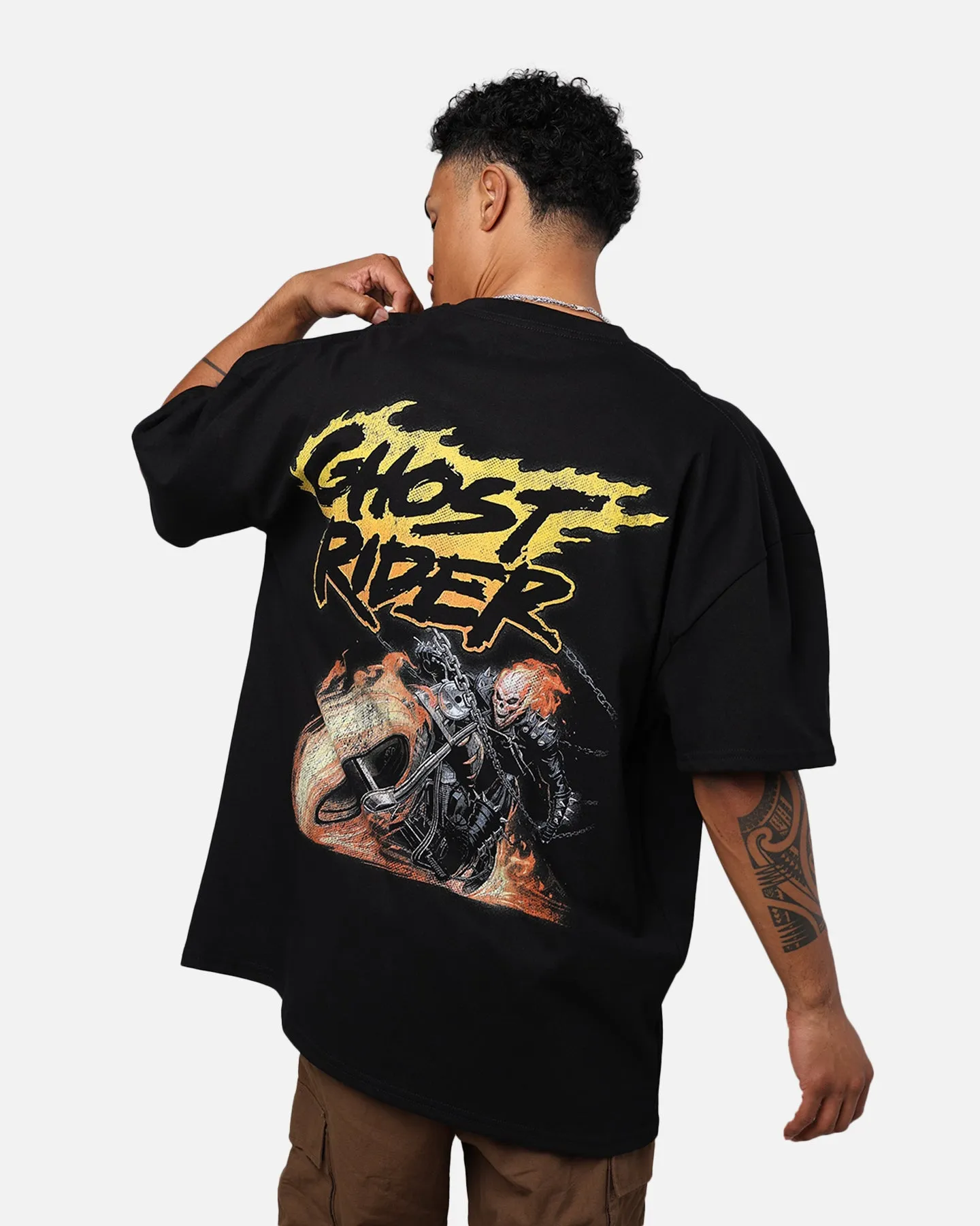 Ultimate Wear Marvel Ghost Rider Heavyweight T-Shirt Black