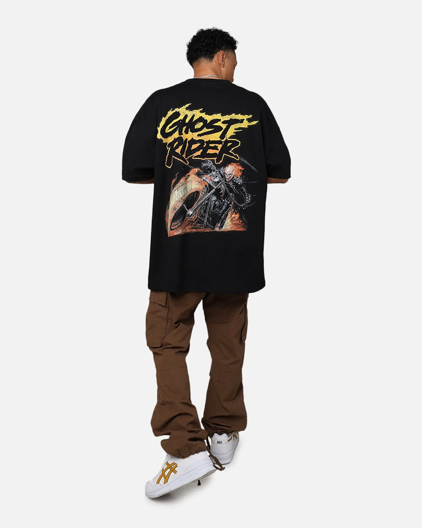 Marvel Ghost Rider Heavyweight T-Shirt Black Fashionable LowImpactDye