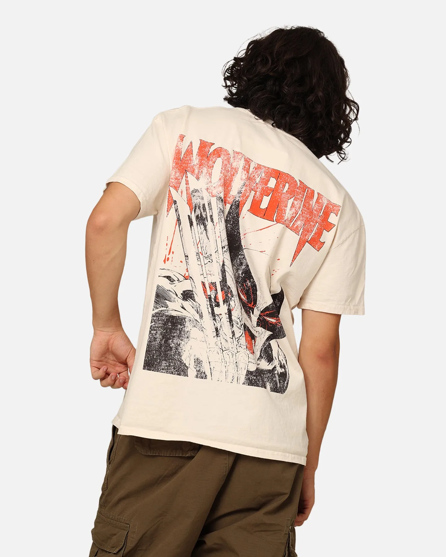 Marvel X-Men Wolverine Heavyweight T-Shirt Off White Stylish Layering