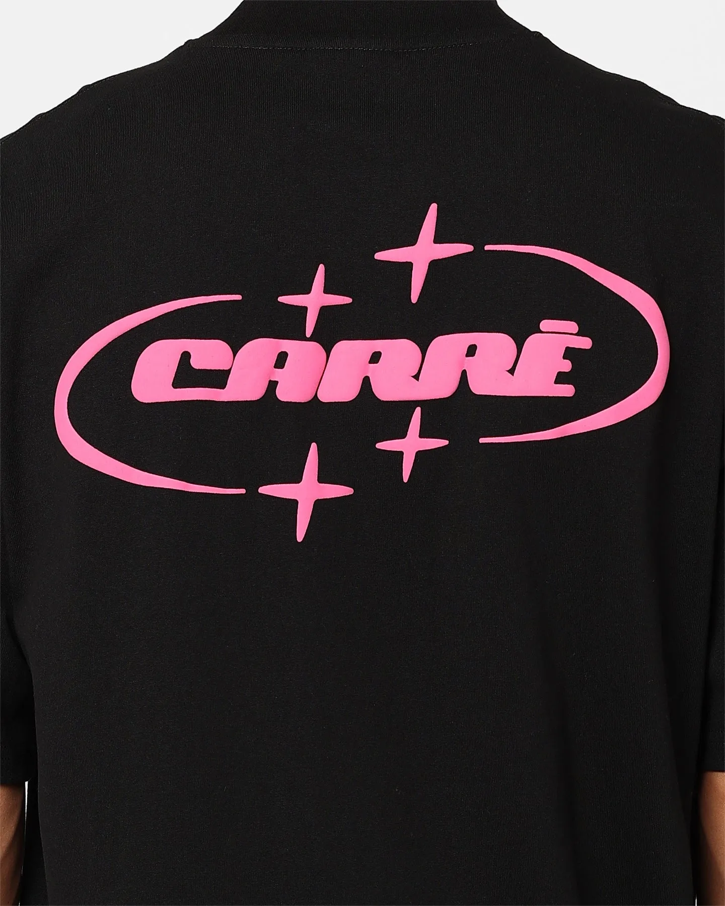 Chill Comfort Cotton Blend Carre 2K Heavyweight Oversized T-Shirt Black