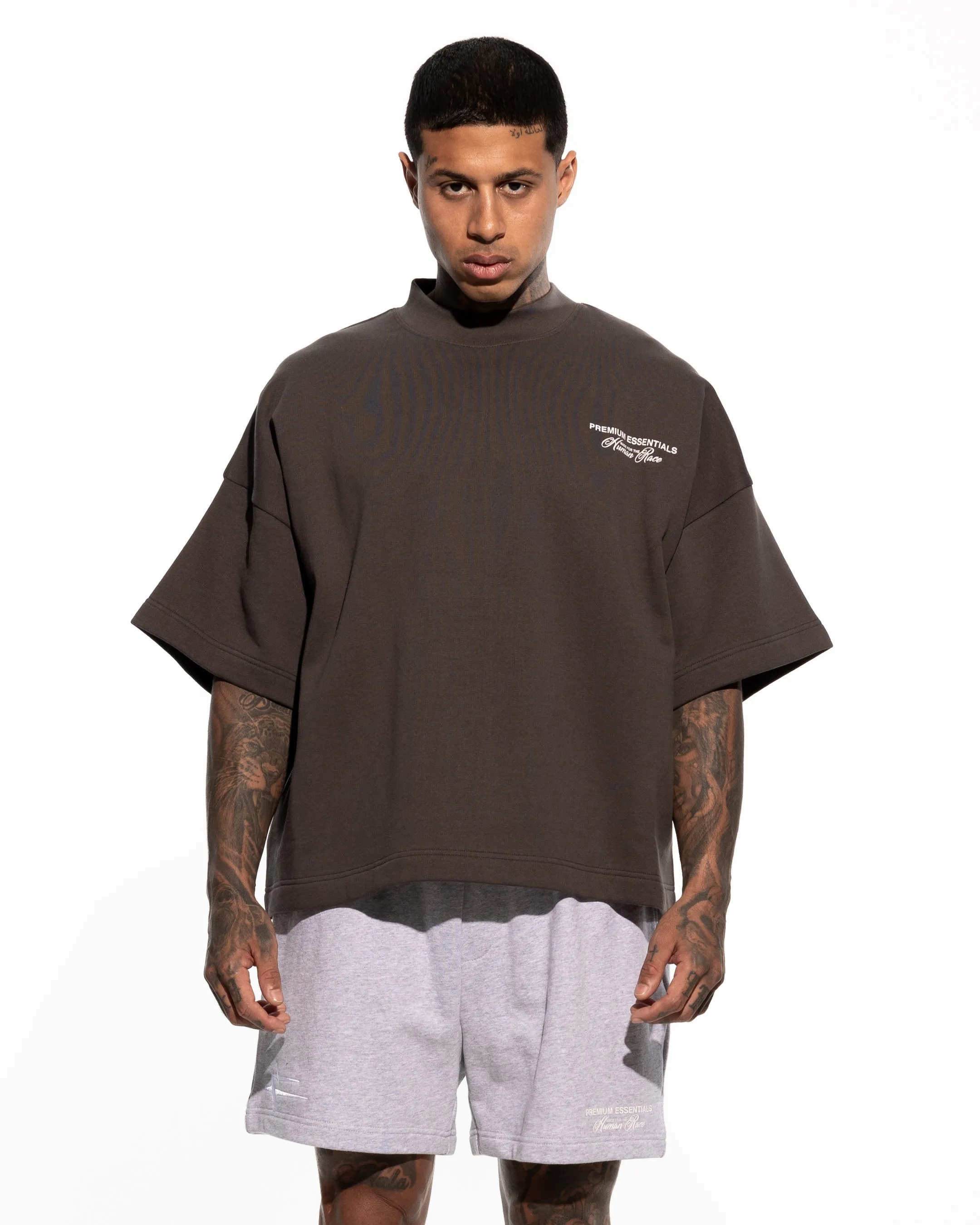 Anti microbial coating Anti Shrinkage Treatment Loiter Essential Spire T-Shirt Charcoal