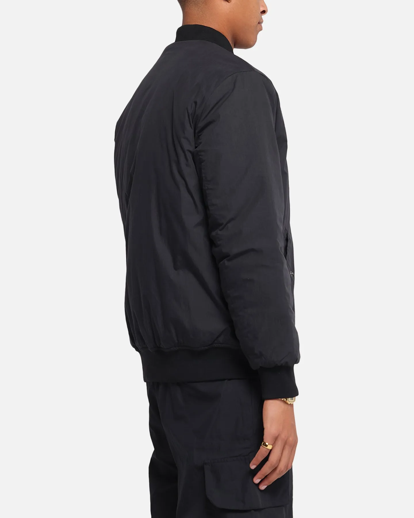 The Anti Order Anti Essential Oversized Bomber Jacket Black Sleek Fit