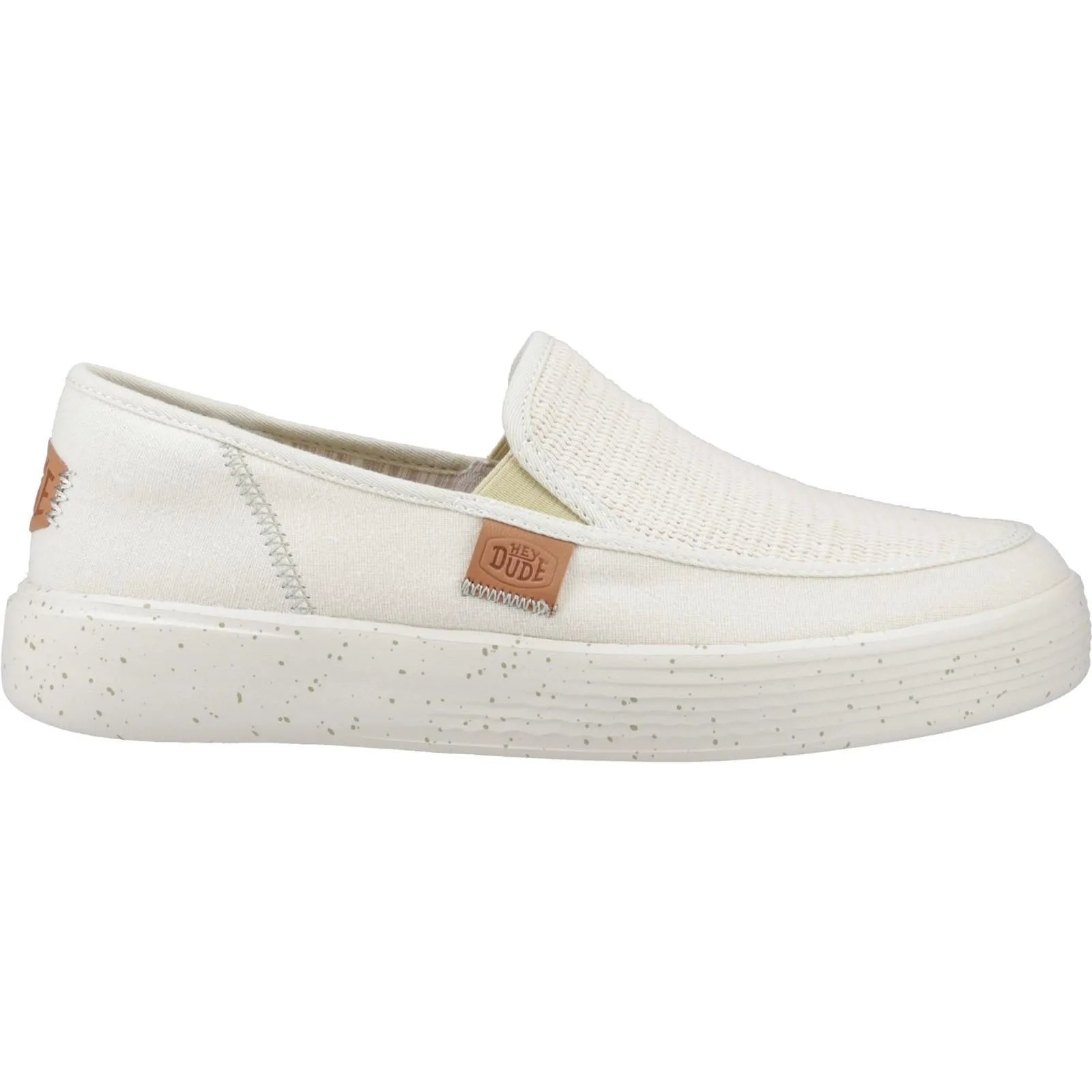 New Drop HEYDUDE Mens Sunapee Coastline Shoe Bone