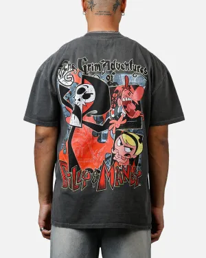 Sporty and Stylish Soft and Relaxed American Thrift X Cartoon Network Grim Heavyweight Vintage T-Shirt Black Wash