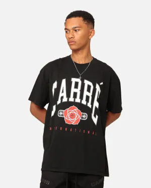 Functional Comfort stain resistant coating Carre Rose International Box T-Shirt Black