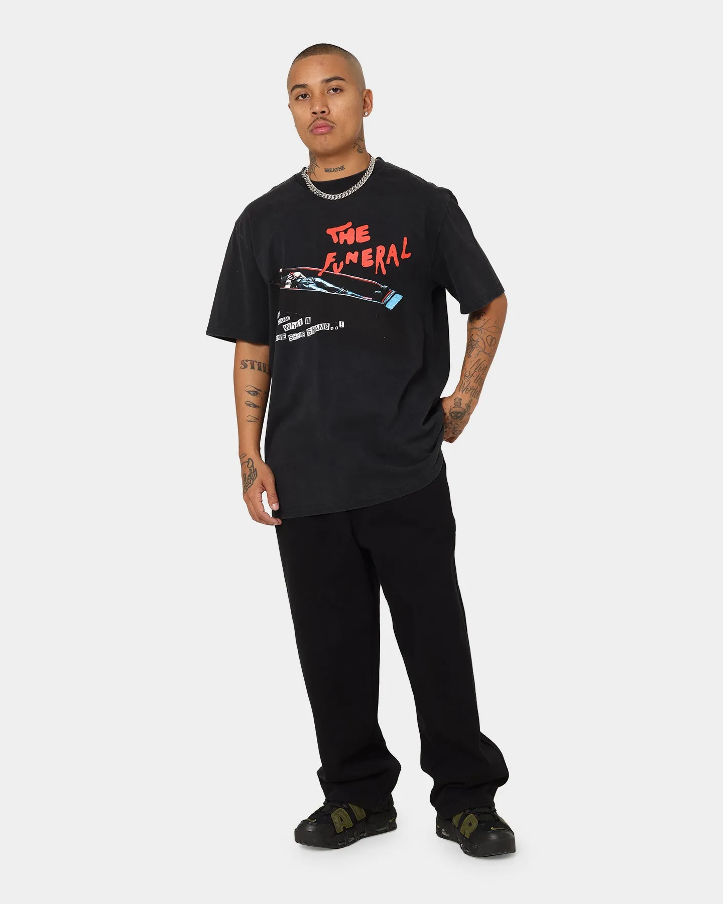 Eco Friendly Dyes YUNGBLUD Universal Music X YUNGBLUD The Funeral Vintage T-Shirt Washed Black