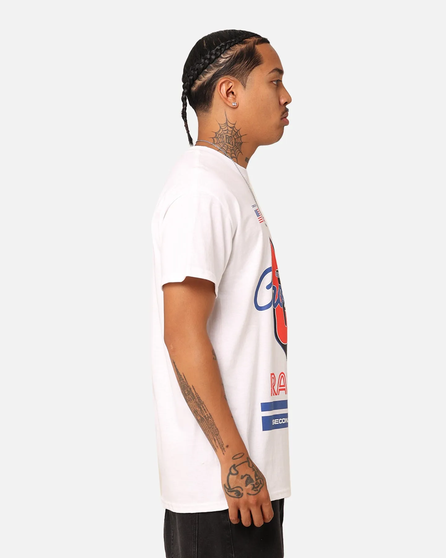 Versatile Comfort Wear Recycled Material Crooks & Castles Racing T-Shirt White