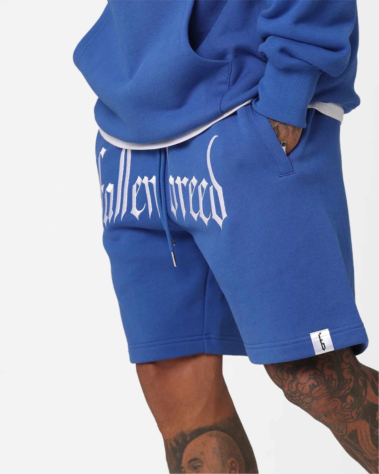 Simple Fit Fallen Breed Logo Sweat Shorts Sapphire Blue