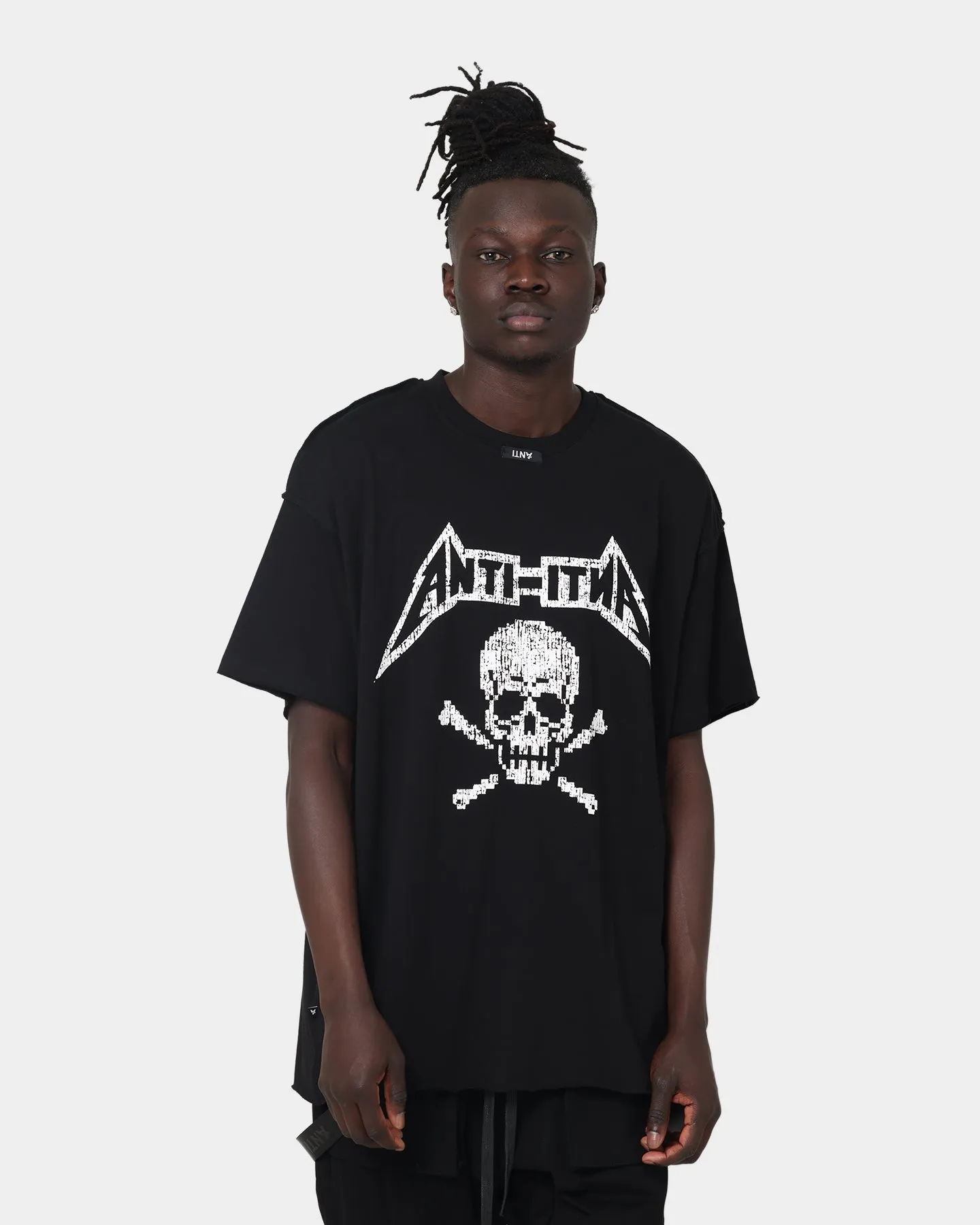 Easy Style Wear Minimalist Wear The Anti Order Death Metal Oversized T-Shirt Black/White