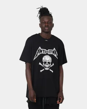 Easy Style Wear Minimalist Wear The Anti Order Death Metal Oversized T-Shirt Black/White