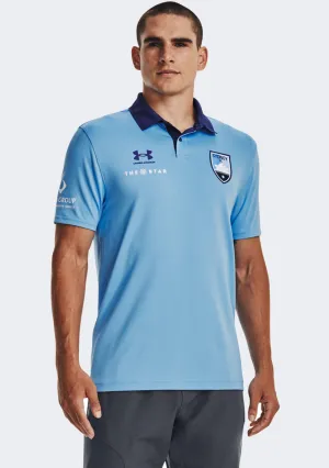 Under Armour Men??s Sydney FC 22/23 Club Polo Sky Blue Comfortable Wear
